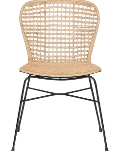 Hot Zestaw 2 krzeseł do jadalni ELFROS Rattan Naturalny Wszystkie Krzesła|Krzesła Do Jadalni
