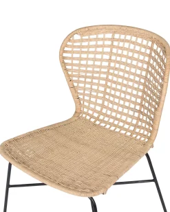 Hot Zestaw 2 krzeseł do jadalni ELFROS Rattan Naturalny Wszystkie Krzesła|Krzesła Do Jadalni