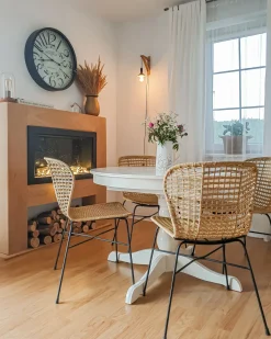 Hot Zestaw 2 krzeseł do jadalni ELFROS Rattan Naturalny Wszystkie Krzesła|Krzesła Do Jadalni
