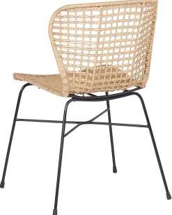 Hot Zestaw 2 krzeseł do jadalni ELFROS Rattan Naturalny Wszystkie Krzesła|Krzesła Do Jadalni