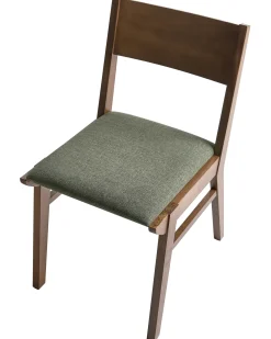 New Zestaw 2 krzeseł do jadalni ENOLA Drewno Ciemnozielony/ brązowy Wszystkie Krzesła|Krzesła Drewniane