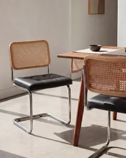 Clearance Zestaw 2 krzeseł do jadalni ETHETE Ekoskóra Czarny Wszystkie Krzesła|Krzesła Do Jadalni