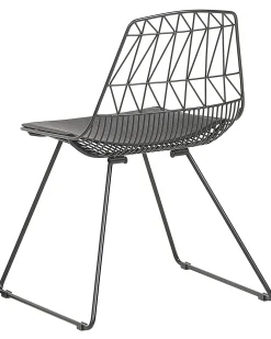 Zestaw 2 krzeseł do jadalni HARLAN Metal Czarny