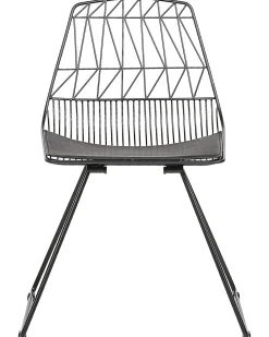 Zestaw 2 krzeseł do jadalni HARLAN Metal Czarny