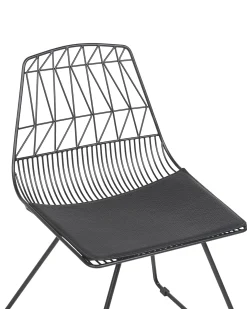 Zestaw 2 krzeseł do jadalni HARLAN Metal Czarny