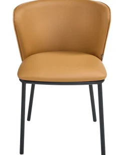 Clearance Zestaw 2 krzeseł do jadalni HOSKIN Ekoskóra Brązowy Wszystkie Krzesła|Krzesła Do Jadalni