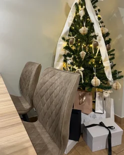 Discount Zestaw 2 krzeseł do jadalni LISLE Beżowy Wszystkie Krzesła|Krzesła Tapicerowane