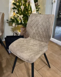 Discount Zestaw 2 krzeseł do jadalni LISLE Beżowy Wszystkie Krzesła|Krzesła Tapicerowane