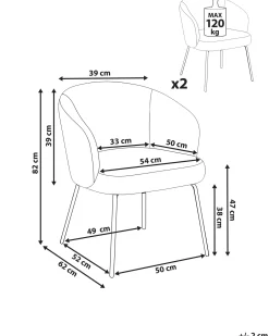 Discount Zestaw 2 krzeseł do jadalni LUDDEN Boucle Jasnobeżowy Wszystkie Krzesła|Krzesła Tapicerowane