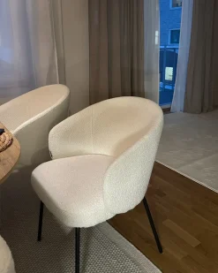 Discount Zestaw 2 krzeseł do jadalni LUDDEN Boucle Jasnobeżowy Wszystkie Krzesła|Krzesła Tapicerowane