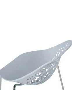 Zestaw 4 krzeseł do jadalni MUMFORD Jasnoszary Wszystkie Krzesła|Krzesła Plastikowe