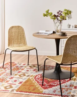 Outlet Zestaw 2 krzeseł do jadalni ROXTON Rattan Naturalny Wszystkie Krzesła|Krzesła Do Jadalni