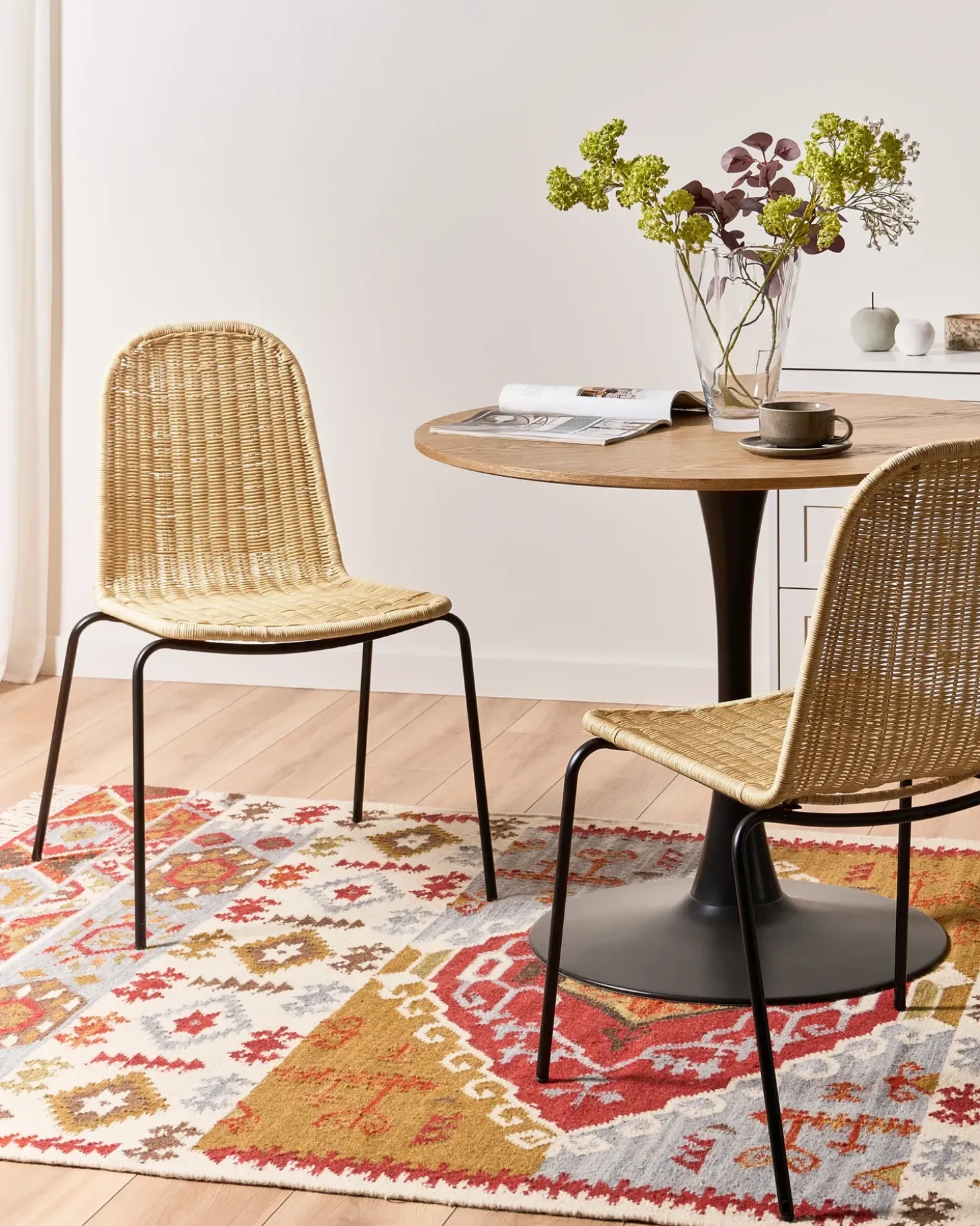 Outlet Zestaw 2 krzeseł do jadalni ROXTON Rattan Naturalny Wszystkie Krzesła|Krzesła Do Jadalni