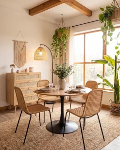 Outlet Zestaw 2 krzeseł do jadalni ROXTON Rattan Naturalny Wszystkie Krzesła|Krzesła Do Jadalni