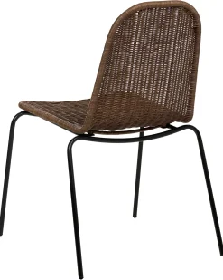 Clearance Zestaw 2 krzeseł do jadalni ROXTON Rattan Ciemnobrązowy Wszystkie Krzesła|Krzesła Do Jadalni