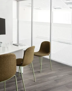 Outlet Zestaw 2 krzeseł konferencyjnych LOMA Boucle Wszystkie Krzesła|Krzesła Tapicerowane