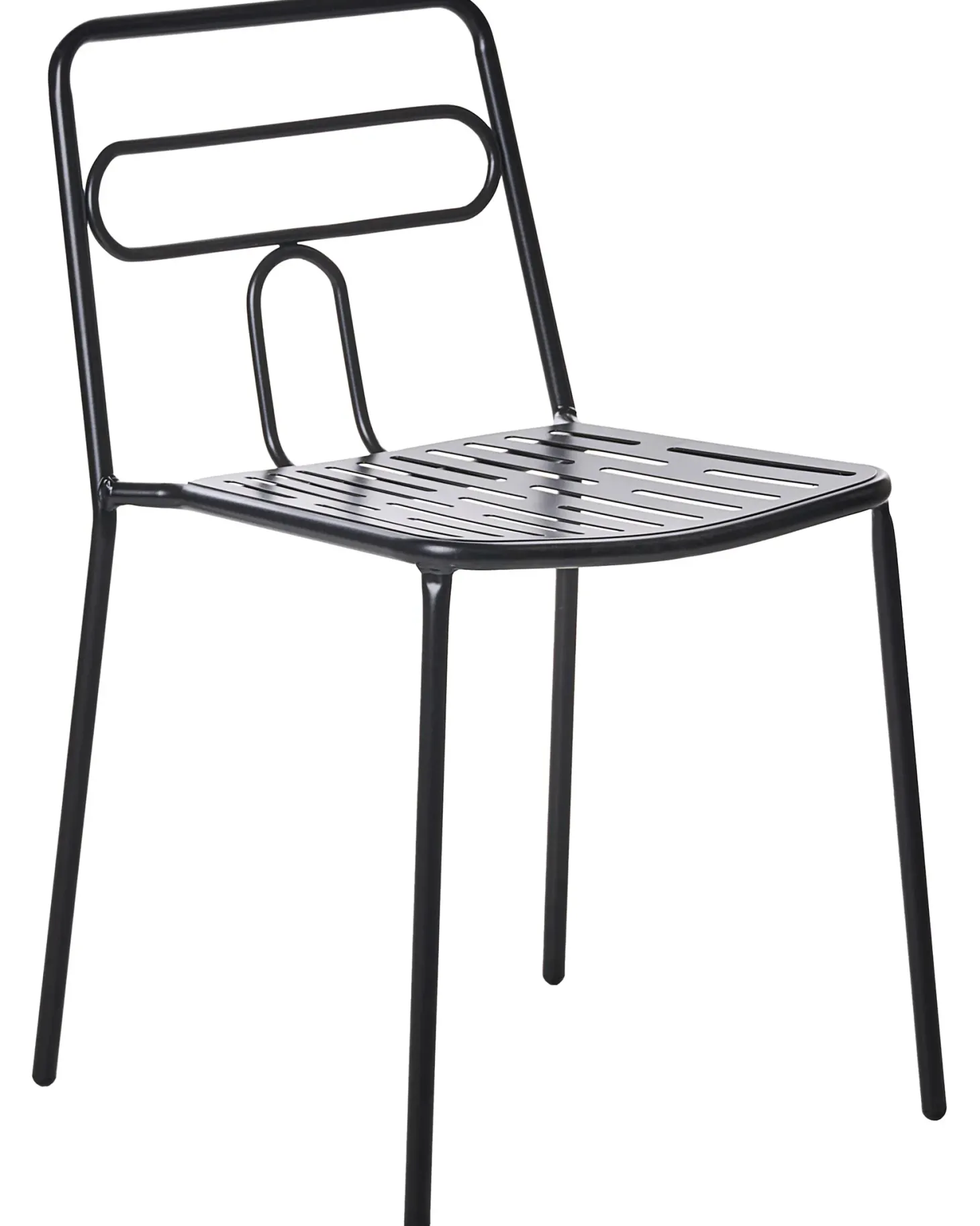 Zestaw 2 krzeseł ogrodowych AGEROLA Metal Czarny