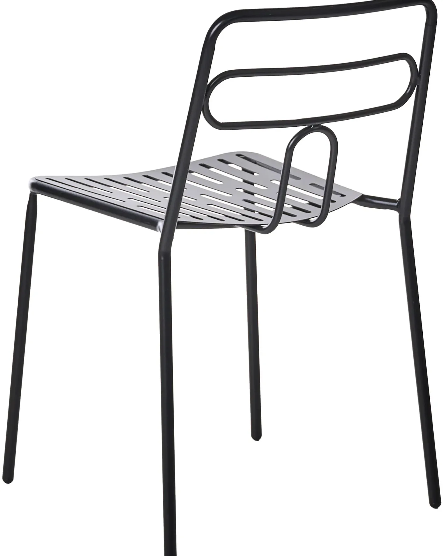 Zestaw 2 krzeseł ogrodowych AGEROLA Metal Czarny
