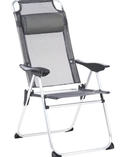 Zestaw 2 krzeseł ogrodowych ASINE Składane Metal Szary