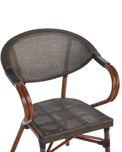 Zestaw 4 krzeseł ogrodowych CASPRI II Metal Szary
