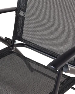 Zestaw 4 krzeseł ogrodowych LIVO Metal Czarny