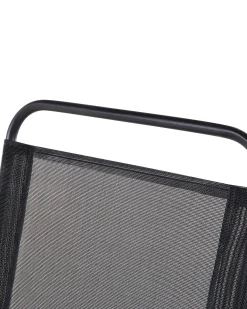 Zestaw 6 krzeseł ogrodowych LIVO Metal Czarny