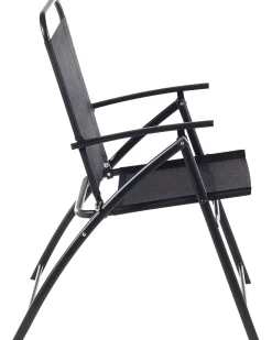 Zestaw 6 krzeseł ogrodowych LIVO Metal Czarny