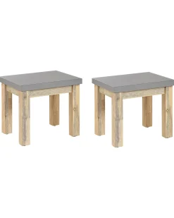 Zestaw 2 krzeseł ogrodowych OSTUNI Beton Szary