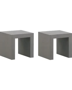 Zestaw 2 krzeseł ogrodowych TARANTO Beton Szary