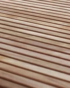 Zestaw 6 krzeseł ogrodowych VIAREGGIO Drewno tekowe Brązowy