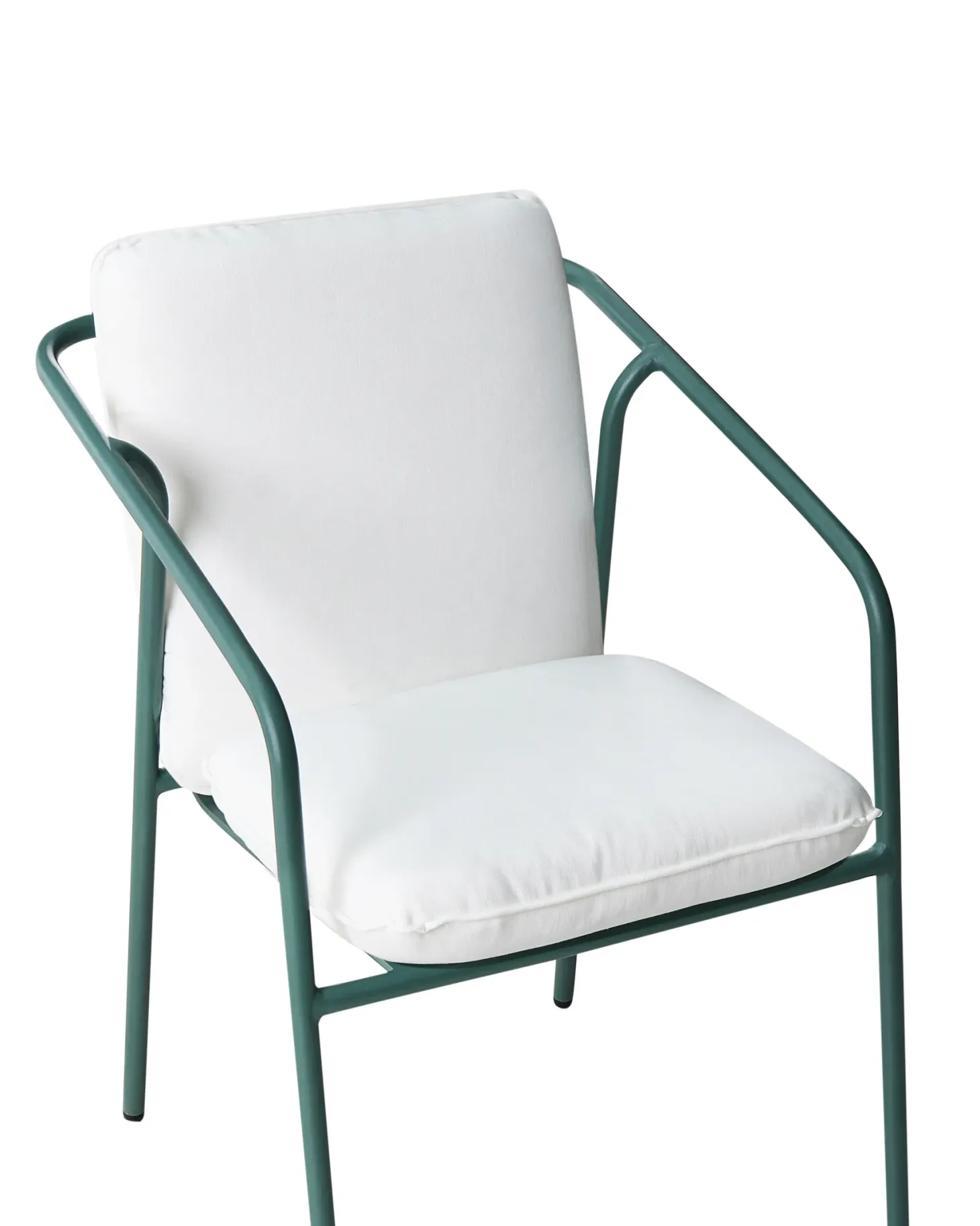 Zestaw 4 krzeseł ogrodowych z poduszkami ASCIANO Metal Zielony