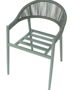 Zestaw 4 krzeseł ogrodowych z poduszkami ORMEA Metal Zielony