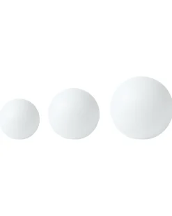 Zestaw 3 kul ogrodowych solarnych LED LOBAINA Z pilotem Biały
