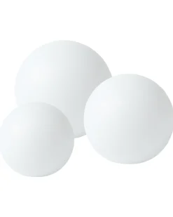 Zestaw 3 kul ogrodowych solarnych LED LOBAINA Z pilotem Biały