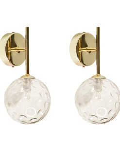 Zestaw 2 lamp ściennych ANADYR Beżowy Szkło
