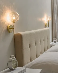 Zestaw 2 lamp ściennych ANADYR Beżowy Szkło