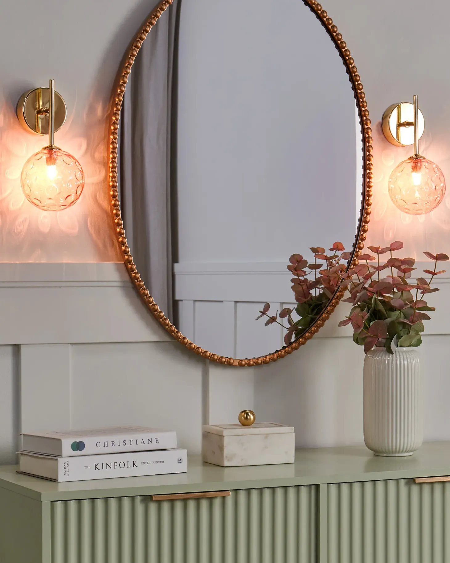 Zestaw 2 lamp ściennych ANADYR Różowy Szkło