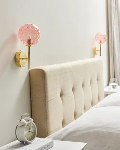 Zestaw 2 lamp ściennych ANADYR Różowy Szkło