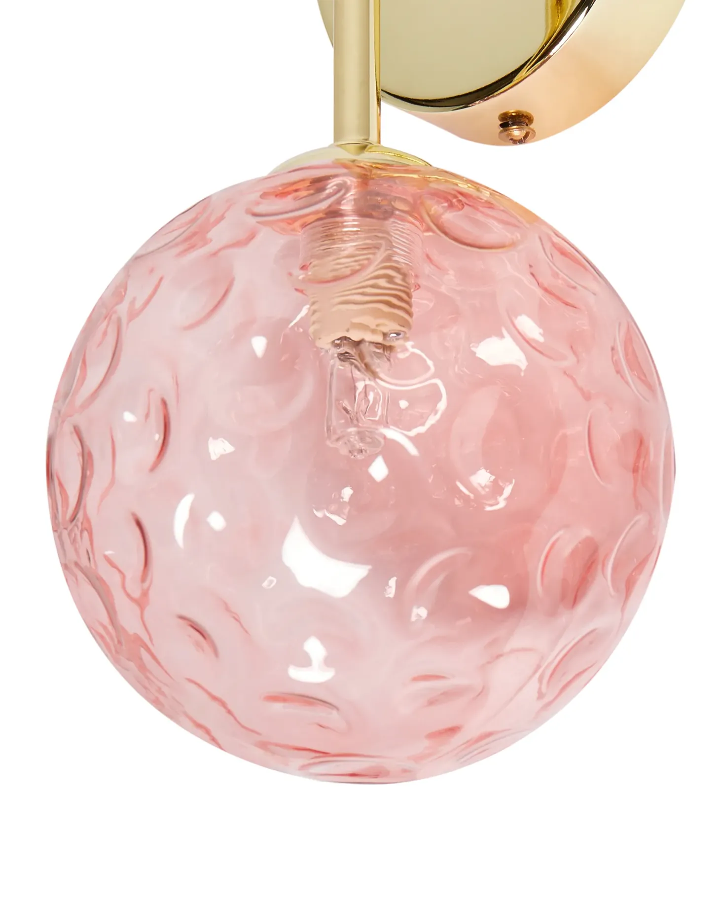 Zestaw 2 lamp ściennych ANADYR Różowy Szkło