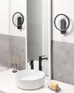 Zestaw 2 lamp ściennych BLIES Czarny Metal LED