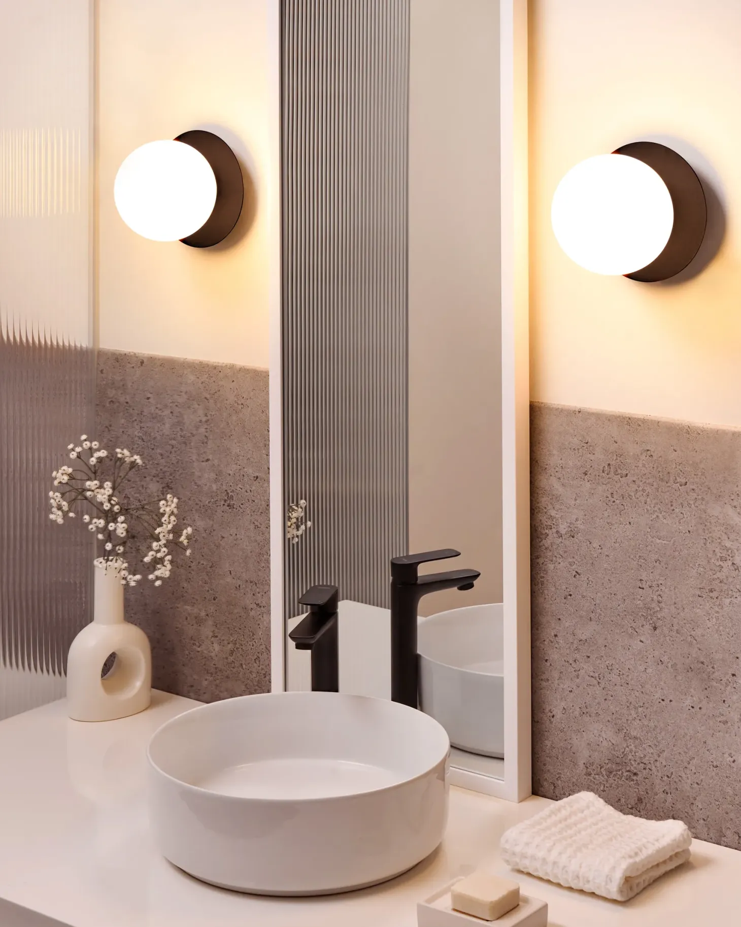 Zestaw 2 lamp ściennych BOUBLE Czarny Metal