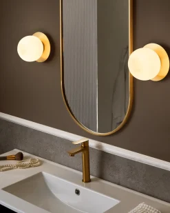 Zestaw 2 lamp ściennych BOUBLE Złoty Metal