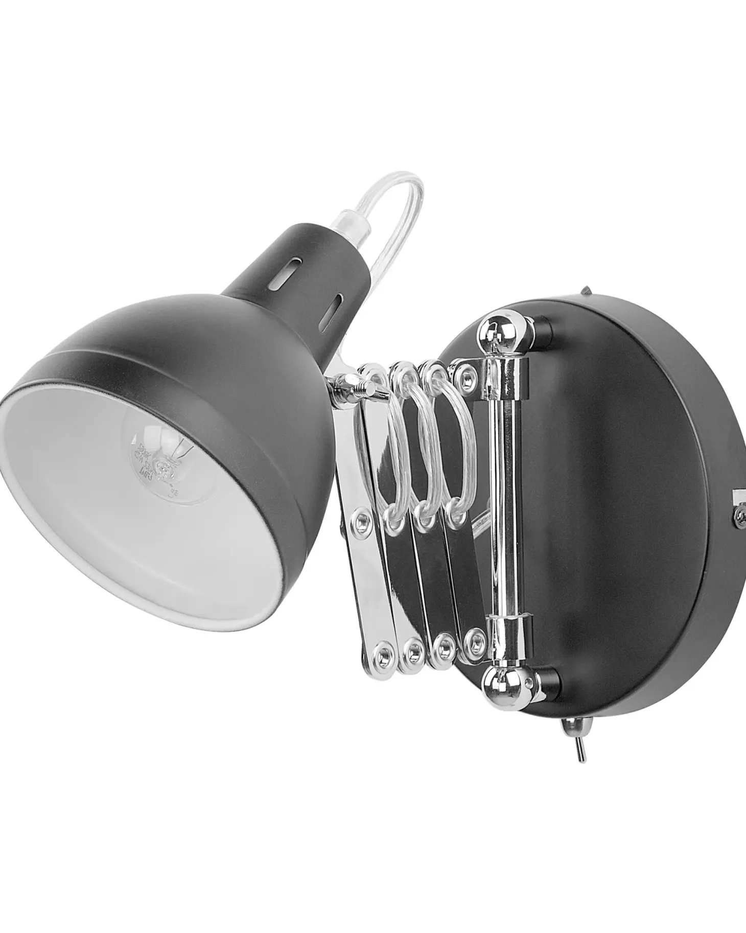Zestaw 2 lamp ściennych HARRINGTON Czarny Metal Regulowana
