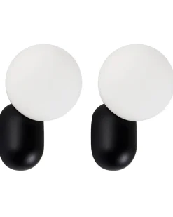 Zestaw 2 lamp ściennych HELME Czarny