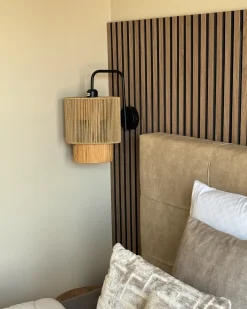 Zestaw 2 lamp ściennych JAMMA Naturalny Papierowa plecionka