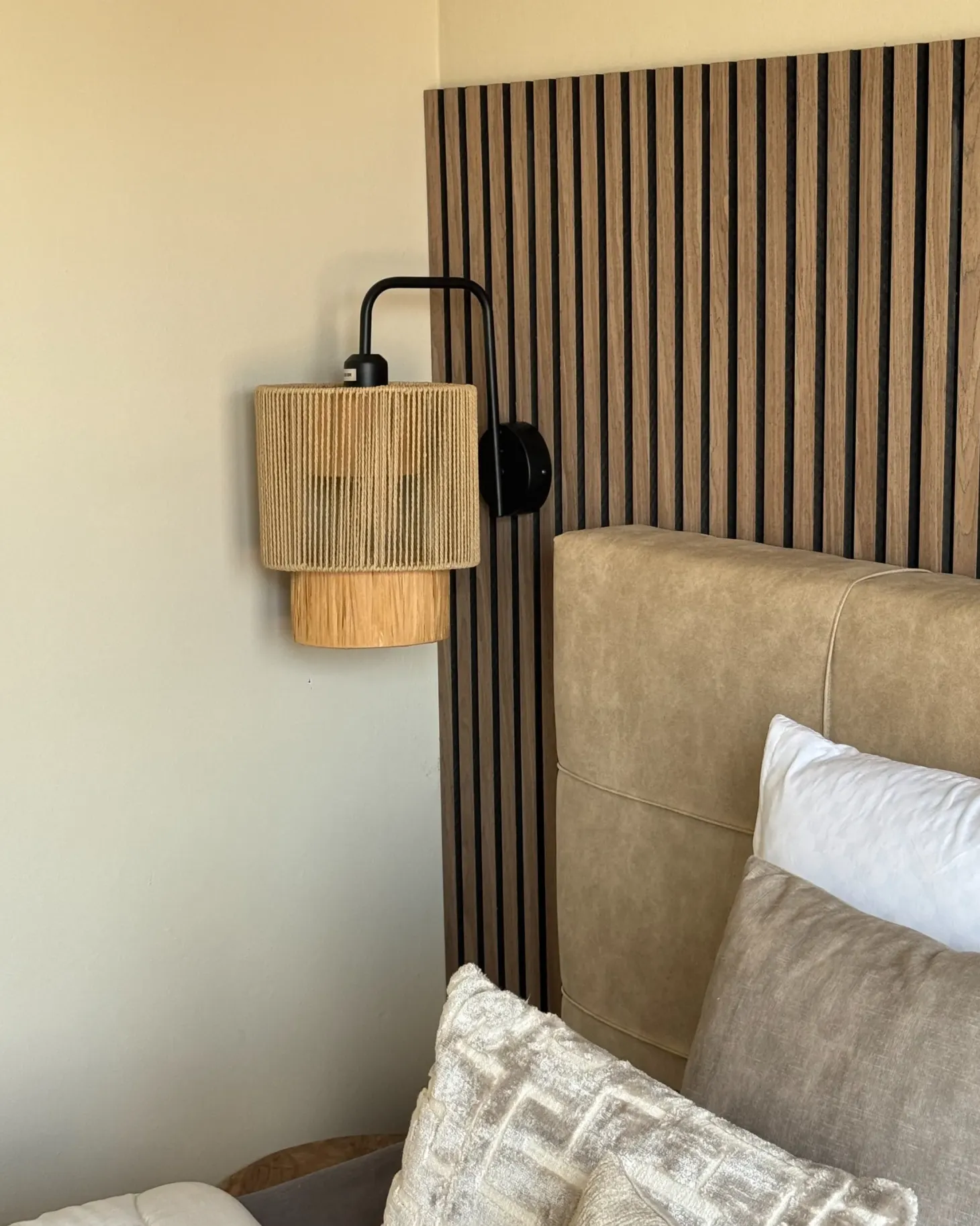 Zestaw 2 lamp ściennych JAMMA Naturalny Papierowa plecionka