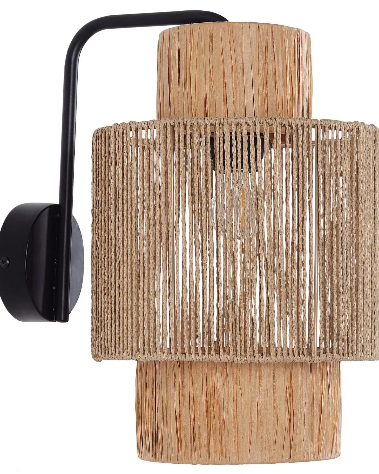 Zestaw 2 lamp ściennych JAMMA Naturalny Papierowa plecionka