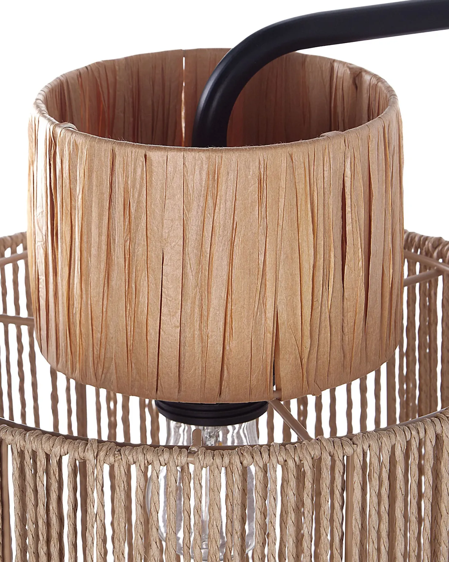 Zestaw 2 lamp ściennych JAMMA Naturalny Papierowa plecionka