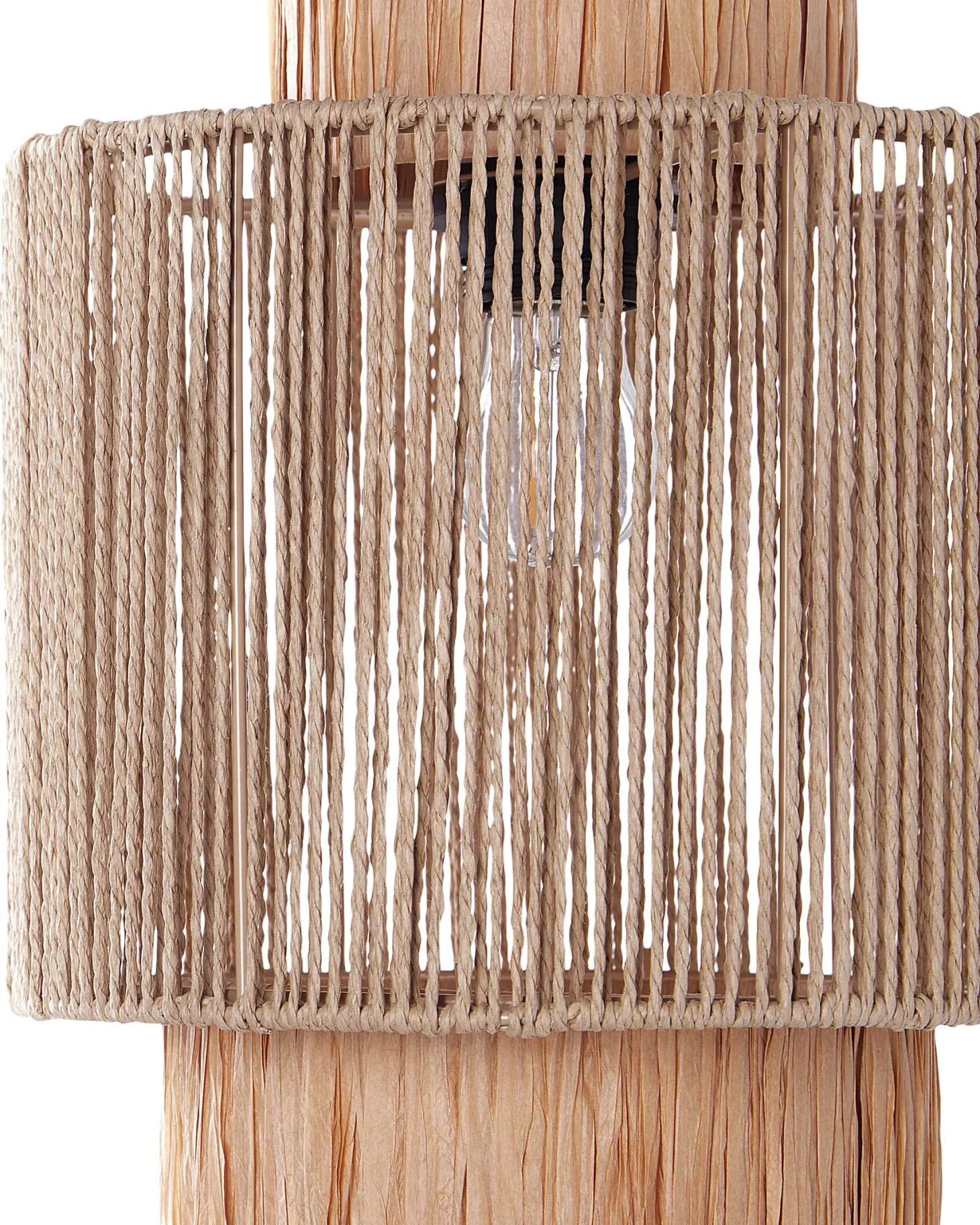 Zestaw 2 lamp ściennych JAMMA Naturalny Papierowa plecionka