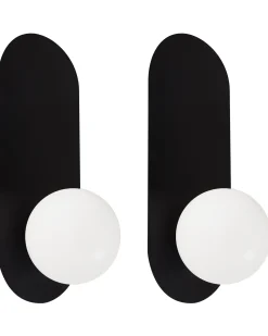Zestaw 2 lamp ściennych LEISI Czarny